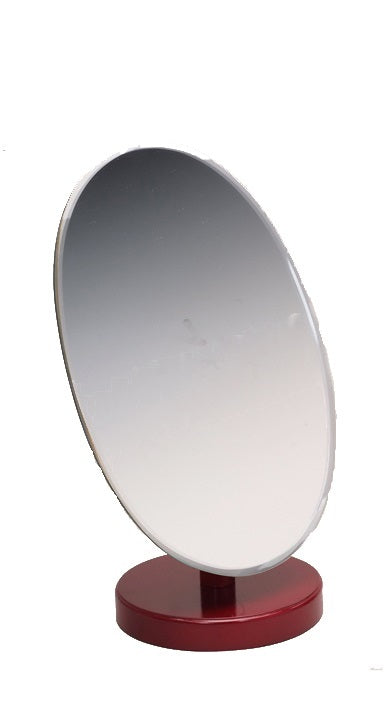 Vintage Faux Wooden Oval Glass Mirror