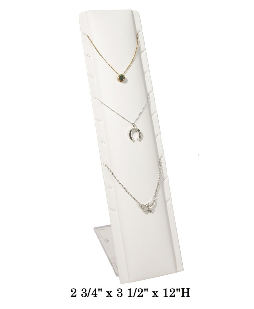 White Slim & Tall Multi Necklace Display (9 Slots)