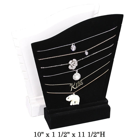 White Wide & Tall Multi Necklace Display (6 Slots)