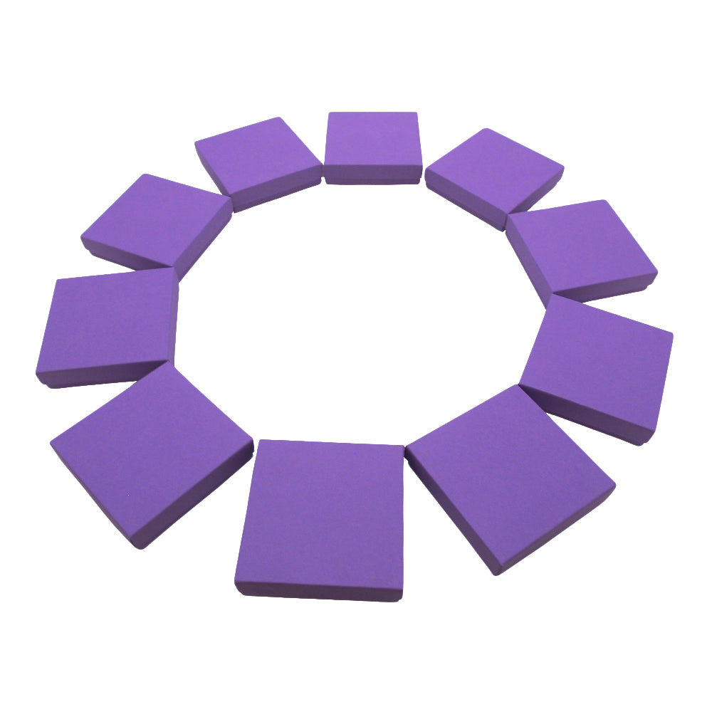 Purple Kraft Cotton Filled Boxes - (10 Boxes/Pack)