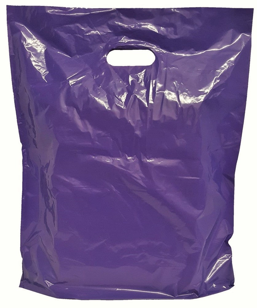 20" x 20" x 5" Purple Patch Handle Bags (50 Bags/Pk)