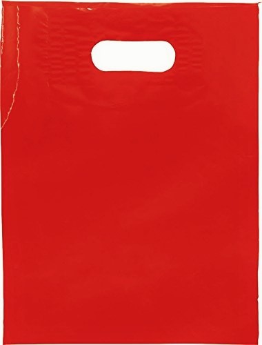 Red12" x 15" Patch Handle Bags (100 Bags/Pk)