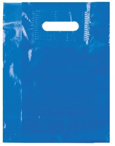 Blue 9" x 12" Patch Handle Bags (100 Bags/Pk)