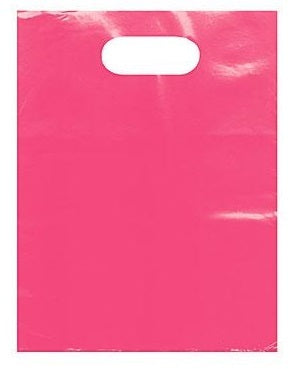 Pink 9" x 12" Patch Handle Bags (100 Bags/Pk)