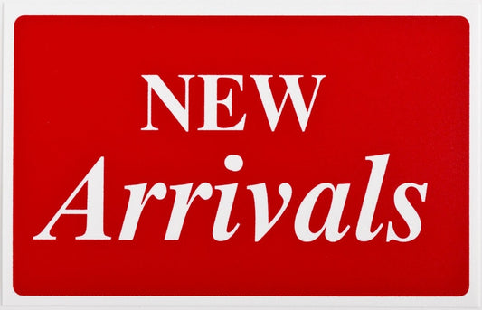 Plastic "New Arrivals" Store Message Sign 11"W x 7"L