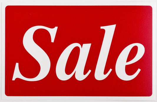 Plastic "Sale" Store Message Sign 11"W x 7"L