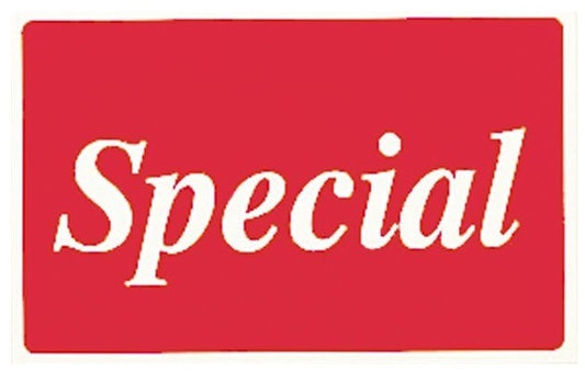 Plastic "Special" Store Message Sign 11"W x 7"L