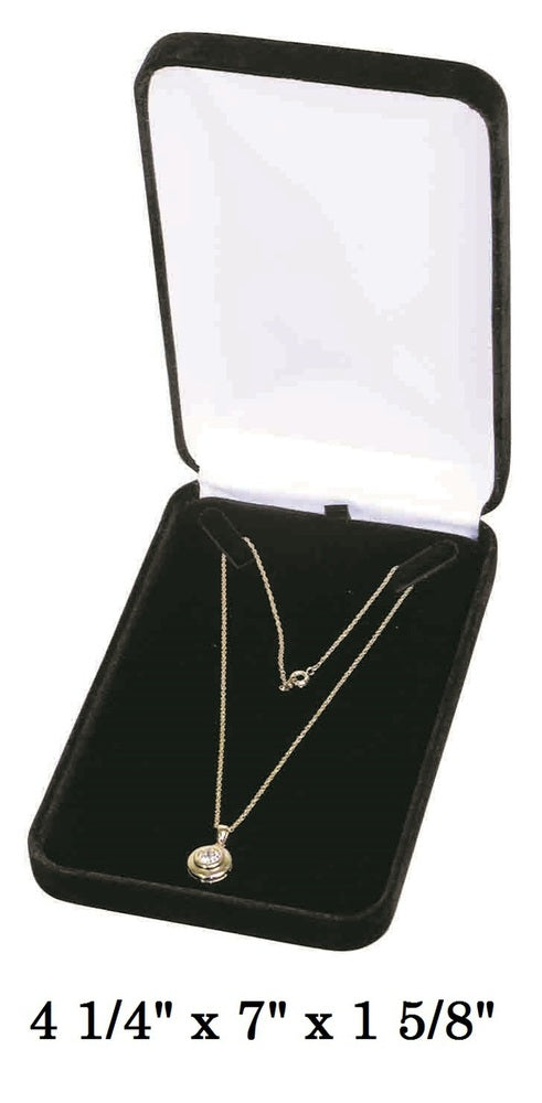 Elegant Black Velvet Necklace Gift Box