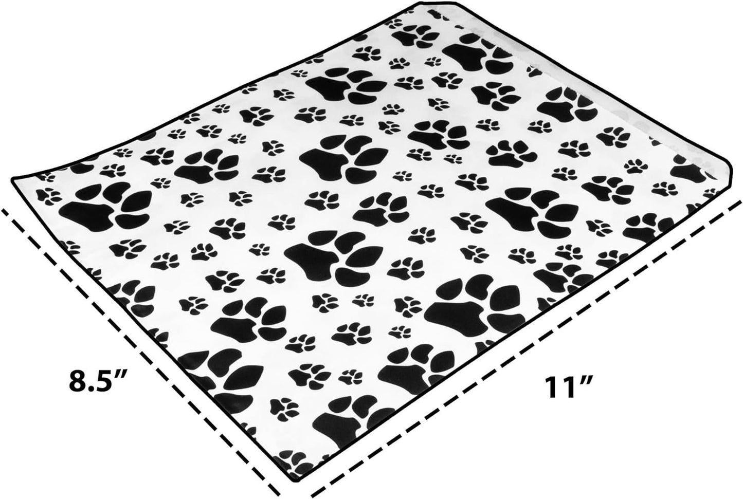 20 White or Brown Bags of our Decorative Flat Paper Gift Bags - Paw-Print Pattern for Sales/Treats/Parties Cookies/Gifts