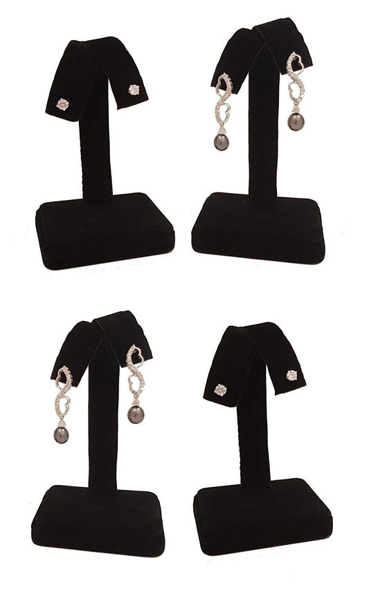 Earring Tree Display 4.25H Fan-Out Jewelry Holder Stand available in black or white