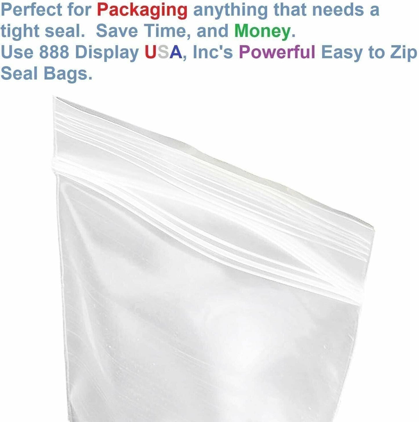 200 Bags of 2 Mil Clear Plastic Reclosable Zip Poly Bags with Resealable Lock...