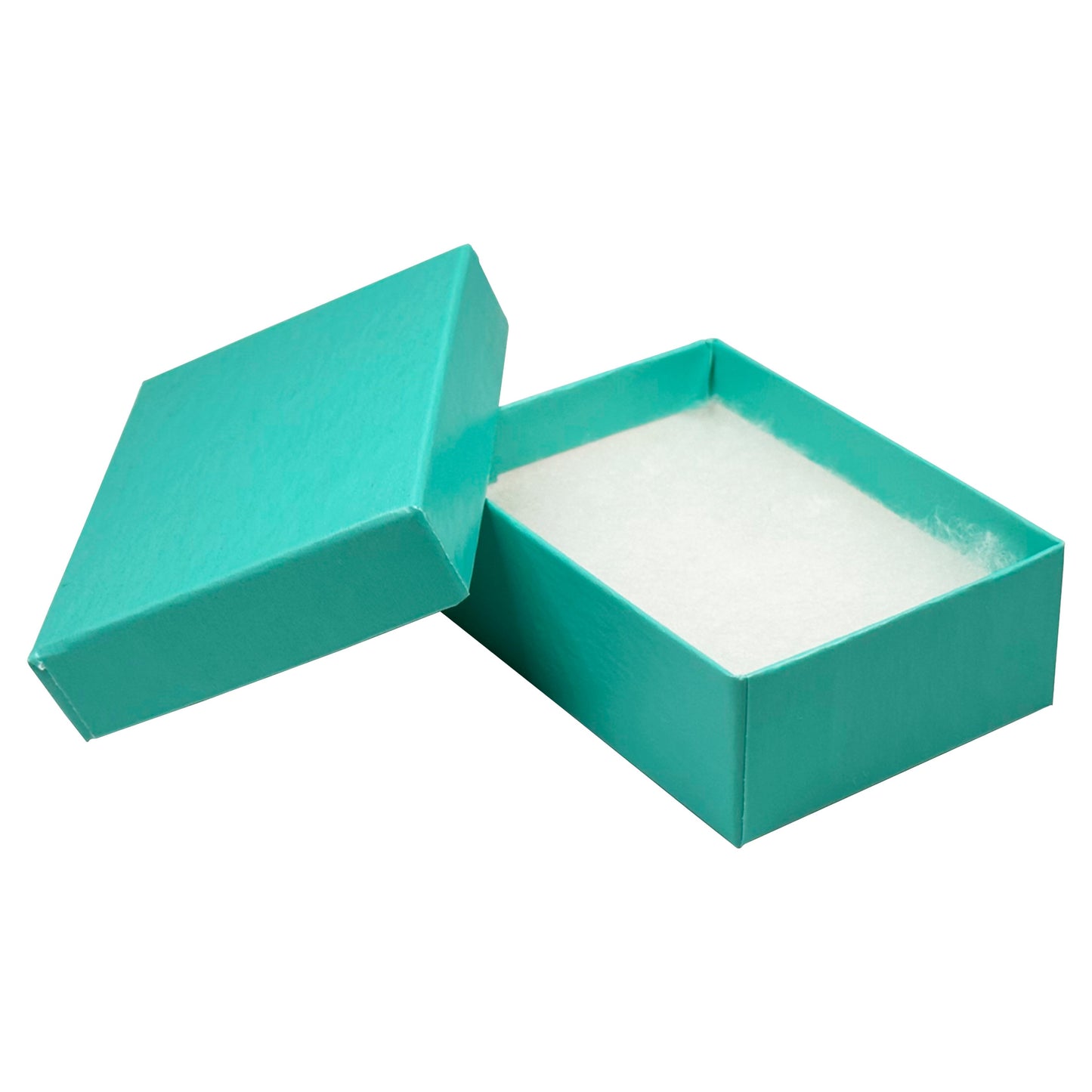 N’icePackaging – 15 Qty - Aqua Blue Cotton Filled Gift Boxes - Size 3" x 2 1/8" x 1" - USA Made - Holidays/Birthdays/Sales/Storage/Display/Travel