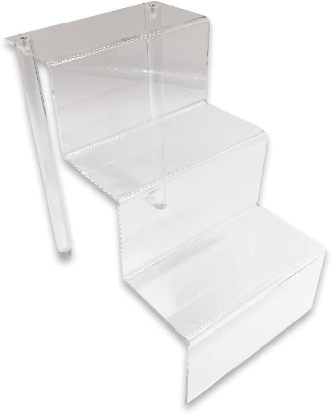 Three Tier Stepped Acrylic Riser Display – For Baked Goods, Collectibles, and more