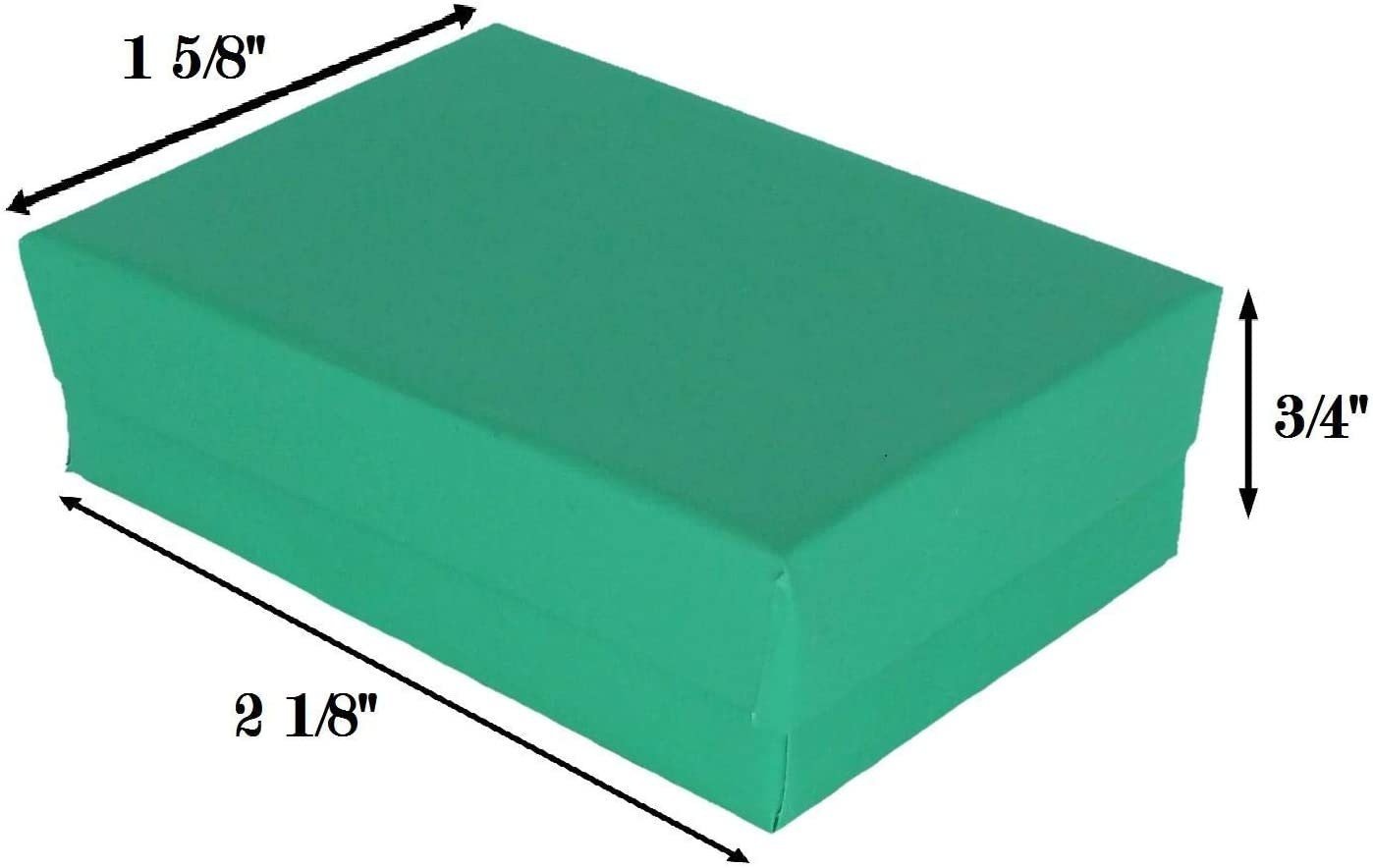 N'icePackaging – Imported Teal Blue Cotton Filled Gift Boxes - for Rings/Earrings/Small Jewelry - 2 1/8" x 1 5/8" x 3/4"