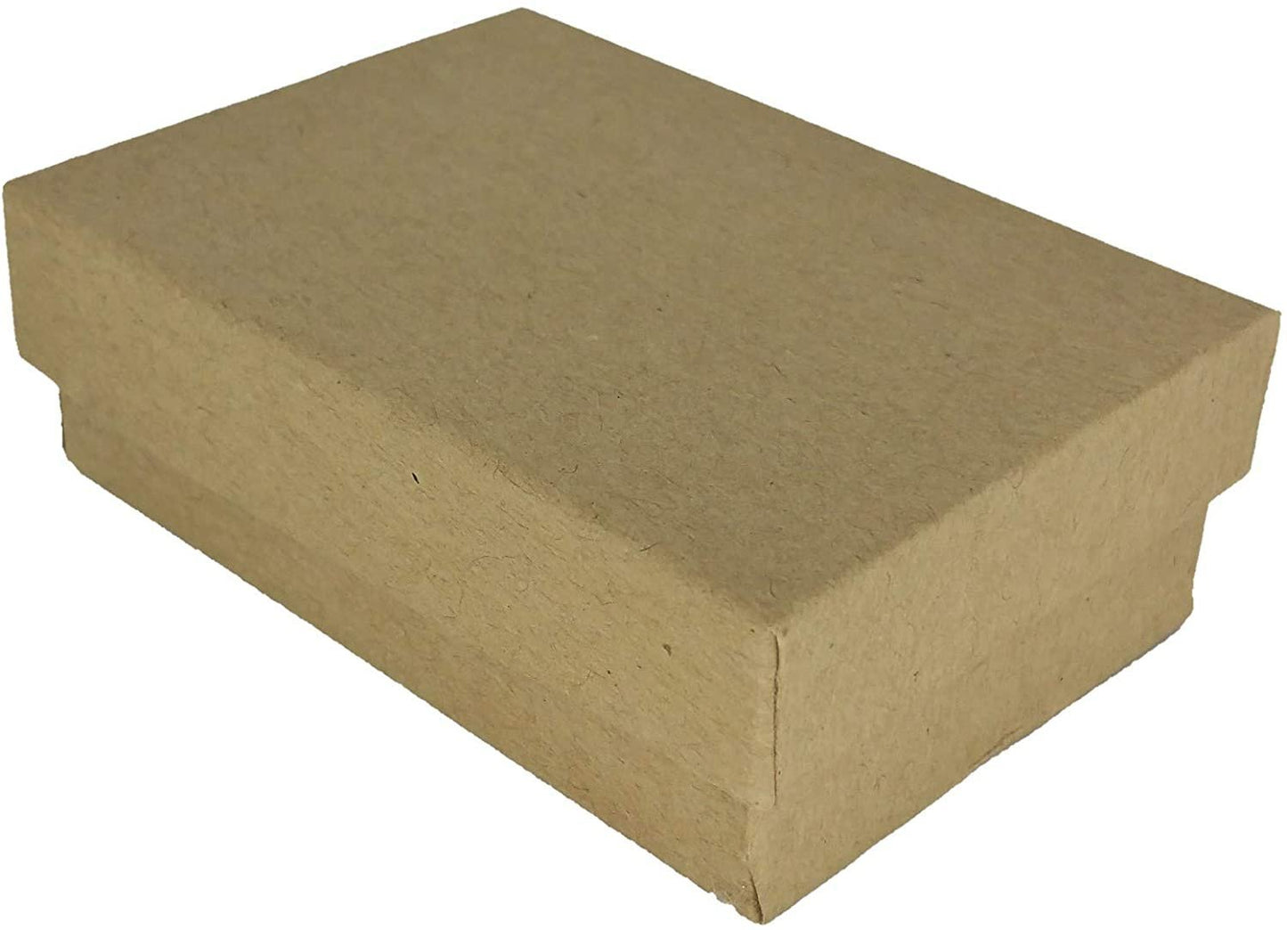 N'icePackaging - 10 Qty Kraft Imported Cotton Filled Ring Jewelry Boxes - for Rings/Jewels/Small Earings & Keepsakes - 1 7/8" x 1 1/4" x 5/8"