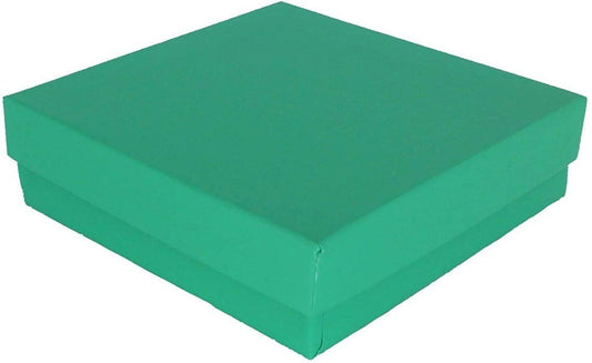 N'icePackaging – Imported Teal Blue Cotton Filled Gift Boxes - for Large Bangles/Watches/Large Bracelets - 3 3/4" x 3 3/4" x 2"