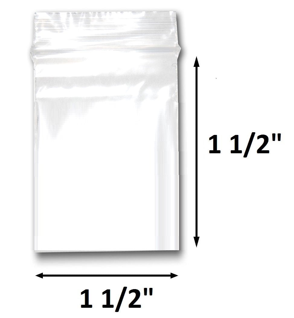 Re-Sealable 2-mil OPP Zipper Lock Packaging & Storage Bags for Merchandise/Handmade Jewelry/Cards/Coins/Crafts/Foods/Candles High Clarity