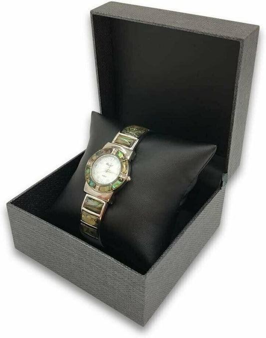 1 Qty - Charcoal Grey Mesh Watch (Pillow) Jewelry Box w/ Black Leatherette...