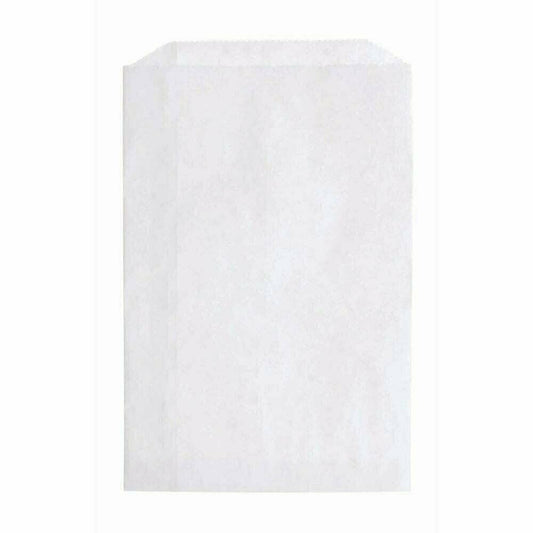 N'ice Packaging - 200 Qty 5" x 7" White Flat Paper Gifts/Cookies/Candy Bags