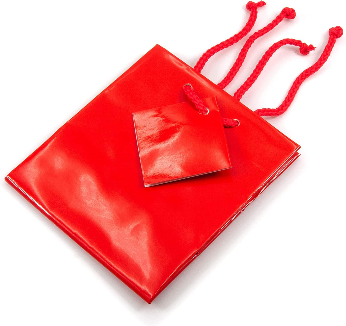 N’icePackaging – 10 Qty – Glossy Red Paper Tote Gift Bags – For Birthdays/Holidays/Parties/Gifts/Sales/Showers/Special Occasions – 4 Sizes