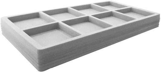Flocked Storage Tray Inserts - For Merchandise Jewelry & Organization - 14 1/8" x 7 5/8" x 1/2"