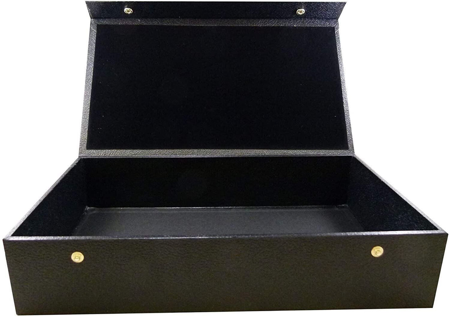 Black Jewelry Display Buckle Case 2 5/8" w Acrylic Glass Top & Pad