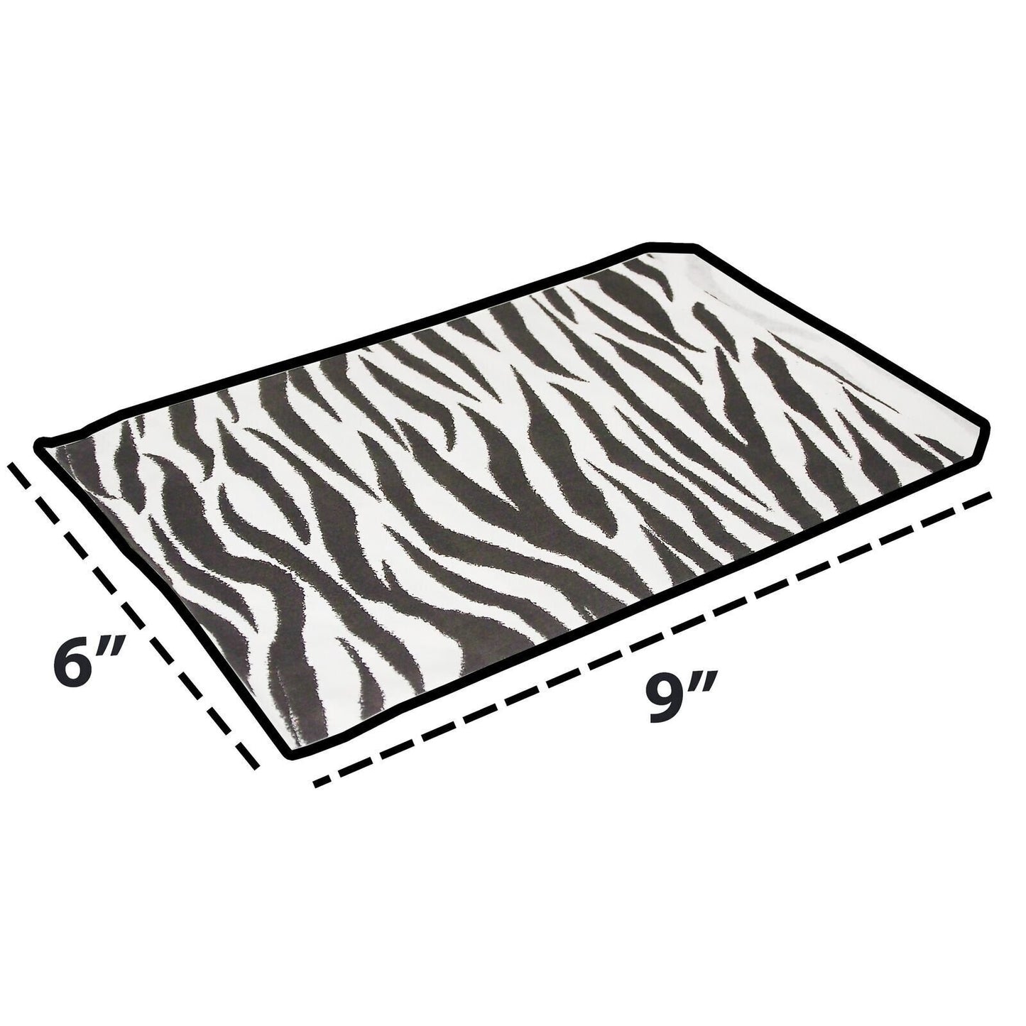 Zebra Pattern on White Flat Paper Gift Bags