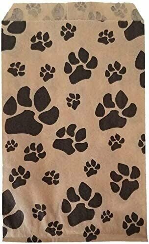 Flat Plain Paper or Patterned Bags for Candy, Cookies and More