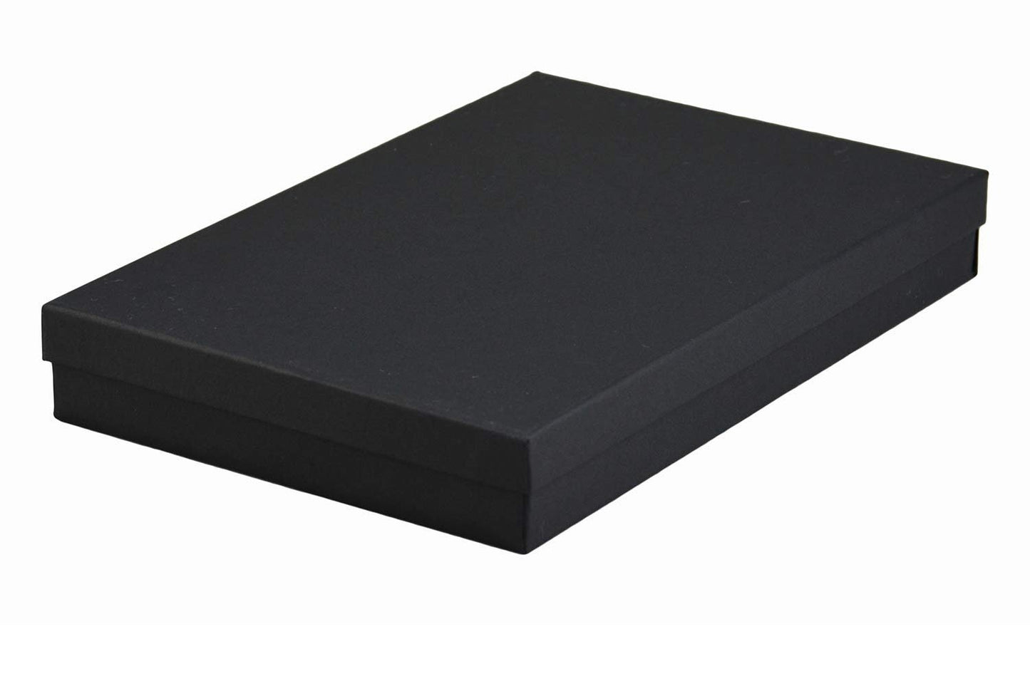 N'icePackaging – Imported Matte Black Cotton Filled Gift Boxes - for Necklaces and other Large and Heavy Jewelry - 7" x 5" x 7/8"