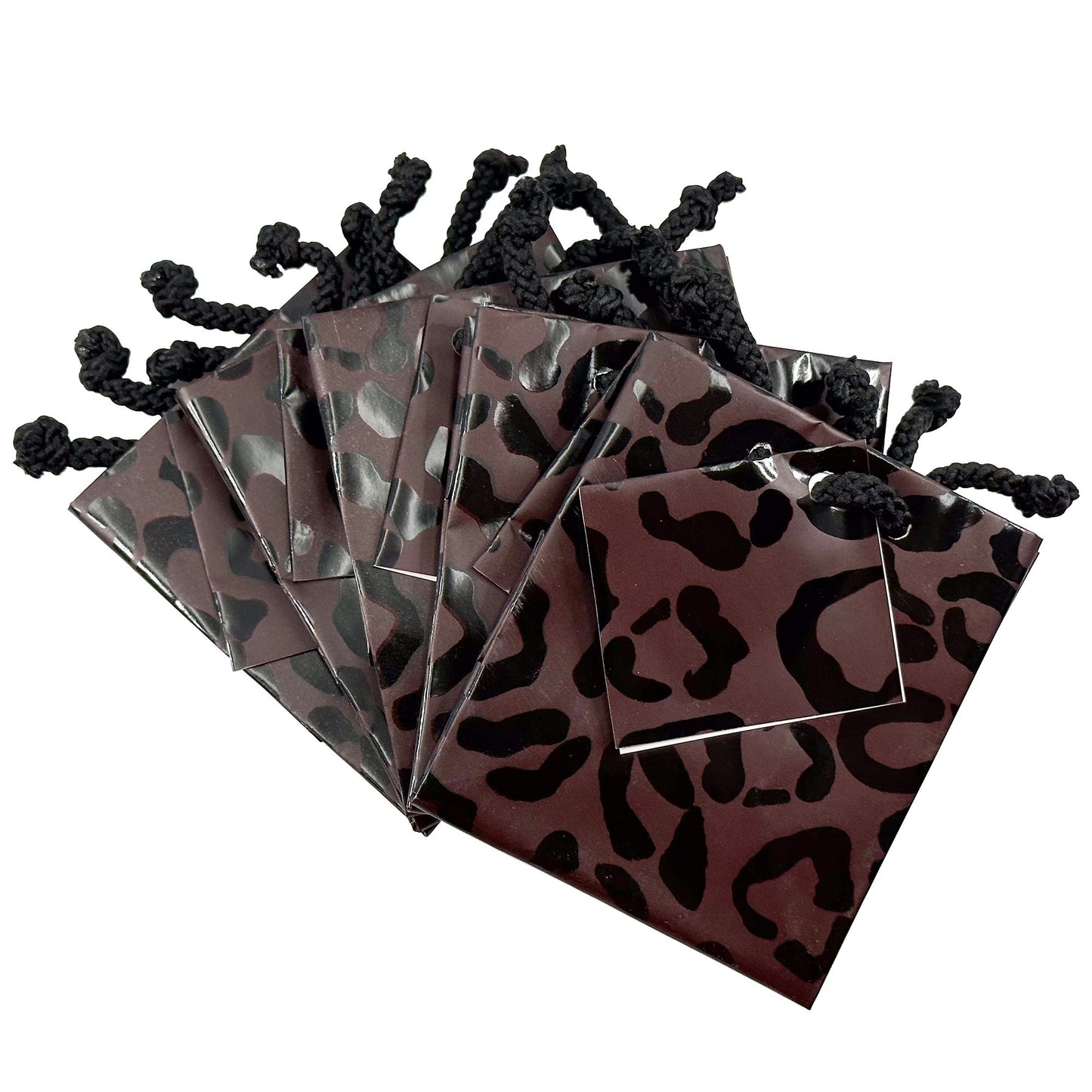 N’icePackaging – 10 Qty – Leopard Paper Tote Gift Bags – For Birthdays/Holidays/Parties/Gifts/Sales/Showers/Special Occasions – 4 Sizes