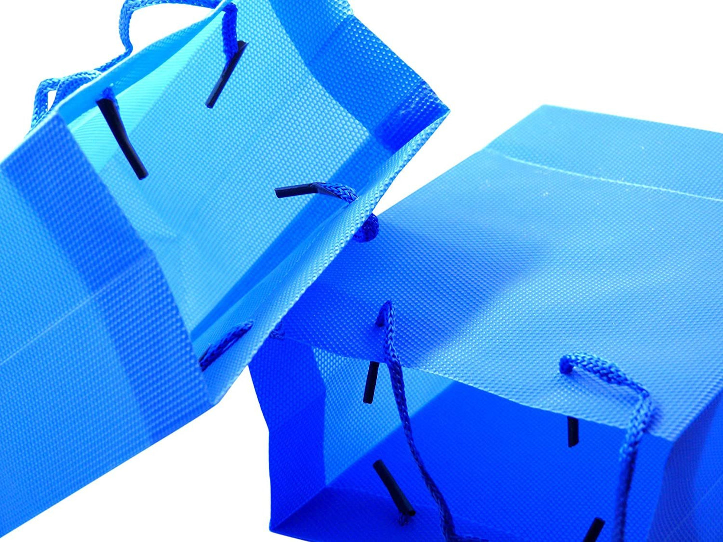 12 Qty Egyptian Blue Gift Bags/Small Tote with Handles - 5.5" x 2.5" x 4.5" - N'icePackaging