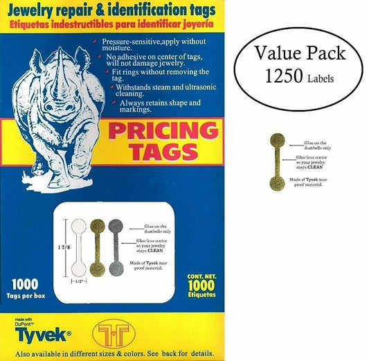 1250 Piece Value Pack Jewelry Repair, Price and Identification Tags