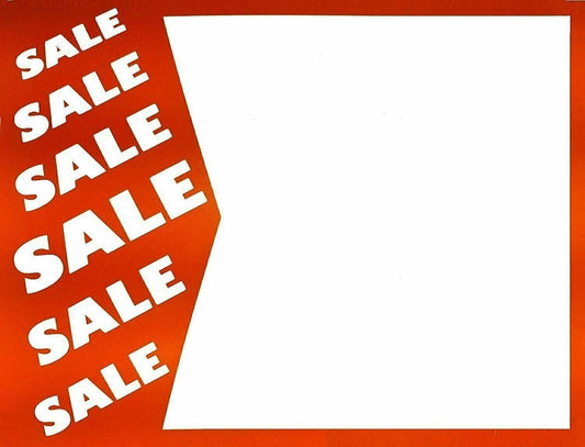 7" x 5.5" Writable Paper Retail Store Price Signs Heavy duty cardstock.