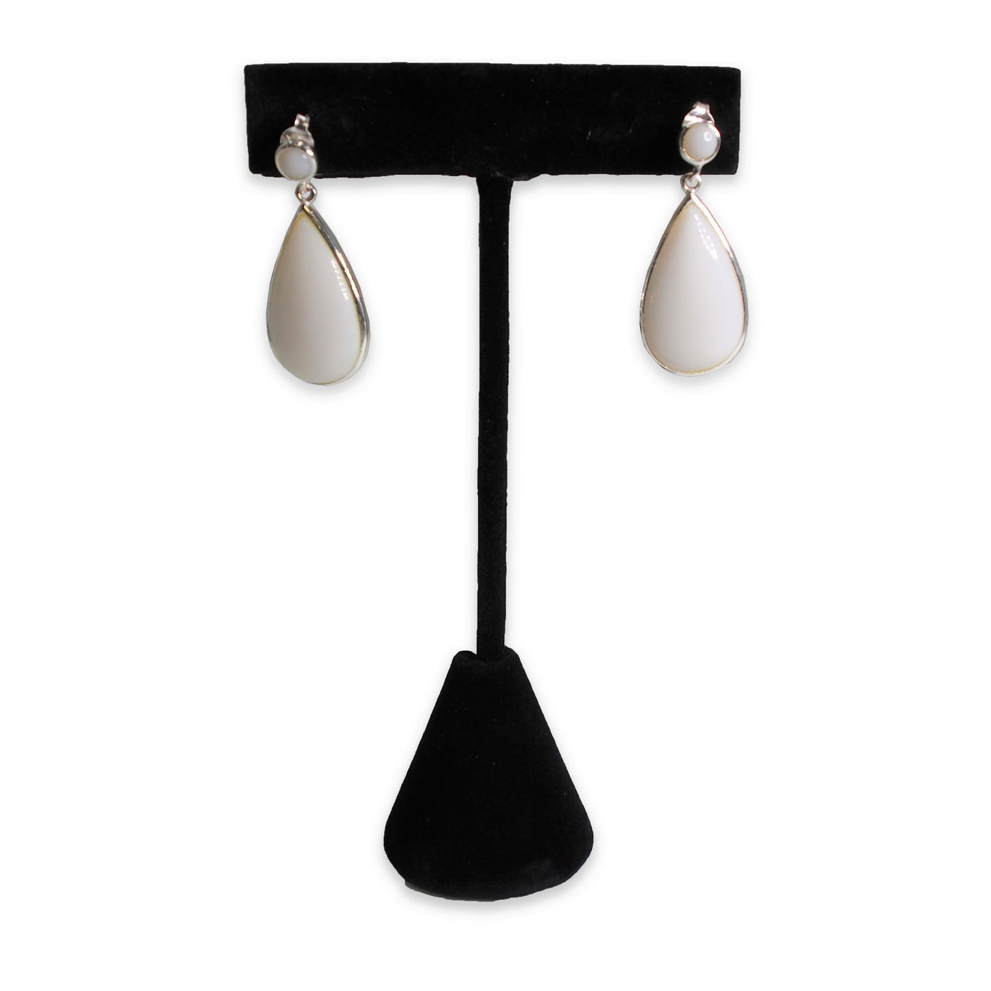 6 Qty Black Velvet 4.75" High Free-Standing Earring T-Stand Display w/ weighted base