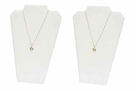 2-Pack White Leatherette Value Series Necklace Display Stand with Easel \...