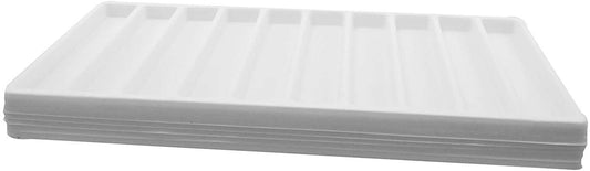 N'icePackaging - 10 Slot (1 3/16" x 6 3/4") Flocked Storage Tray Inserts - for Merchandise Jewelry & Organization
