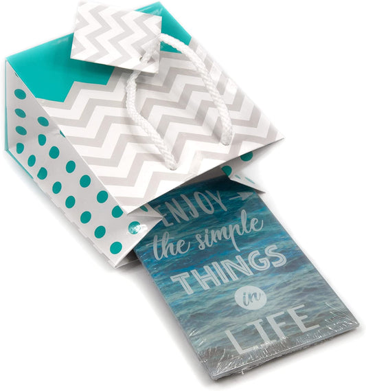 10 Bags Turquoise Polka-Dot/Chevron Paper Tote Gift Bags – For Birthdays/Holidays/Parties/Gifts/Sales/Showers/Special Occasions – 4 Sizes