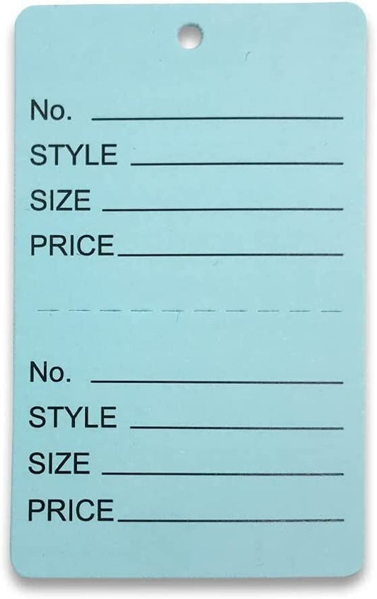 N'icePackaging - 500 Qty Unstrung Colored Price/Receipt Tags w/Easy-Tear Stub