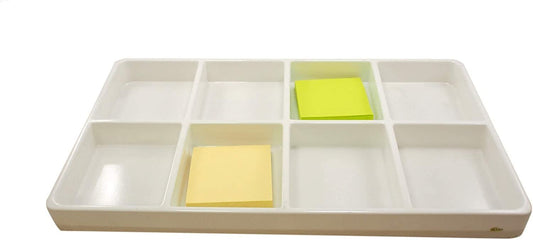 Heavy Duty Jet-Stone White or Black  Stackable Plastic Compartment Tray