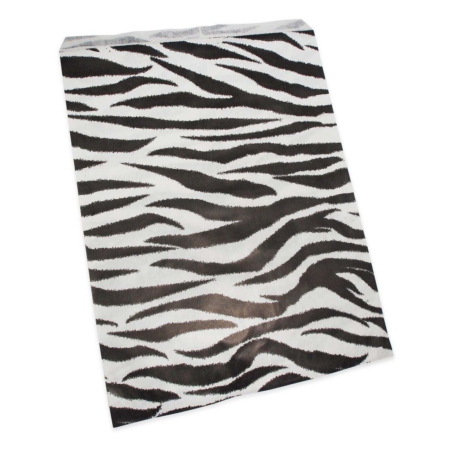 Zebra Pattern on White Flat Paper Gift Bags