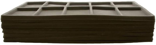 N'icePackaging - 10 Slot (2 1/2" x 3 3/8") Flocked Storage Tray Inserts - for Merchandise Jewelry & Organization - 14 1/8" x 7 5/8" x 1/2"