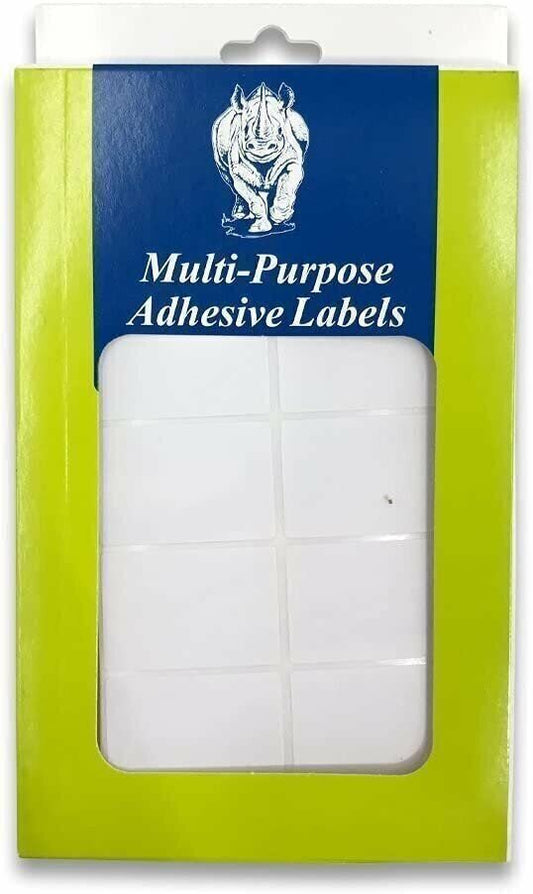 510 All Purpose Self Adhesive Plain Rectangular White Labels - Easy...