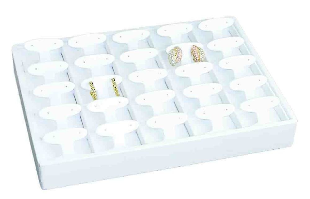 Stackable 25 Pair Showcase Short Earring Tree Display Tray