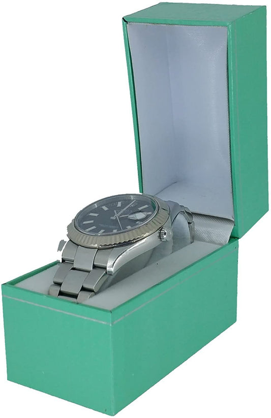 Classic Teal Blue Leatherette Ring Display & Gift Box - for Rings of All Sizes - for Display/Storage/Gifts