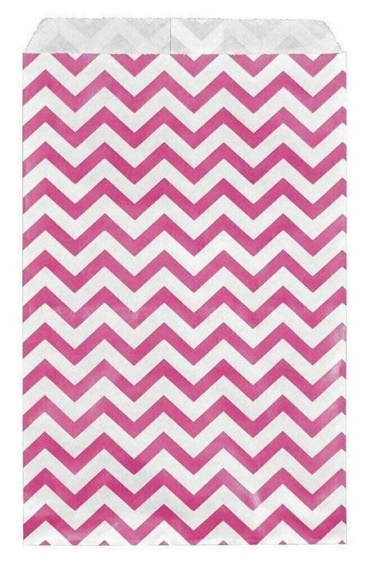 100 Bags Flat Plain Paper or Patterned Bags for Candy, Cookies, Merchandise,...