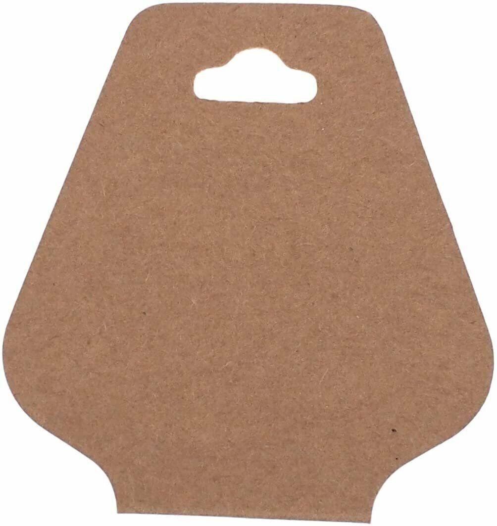 100-Piece Triangular Fold Over Display Cards, Kraft Brown