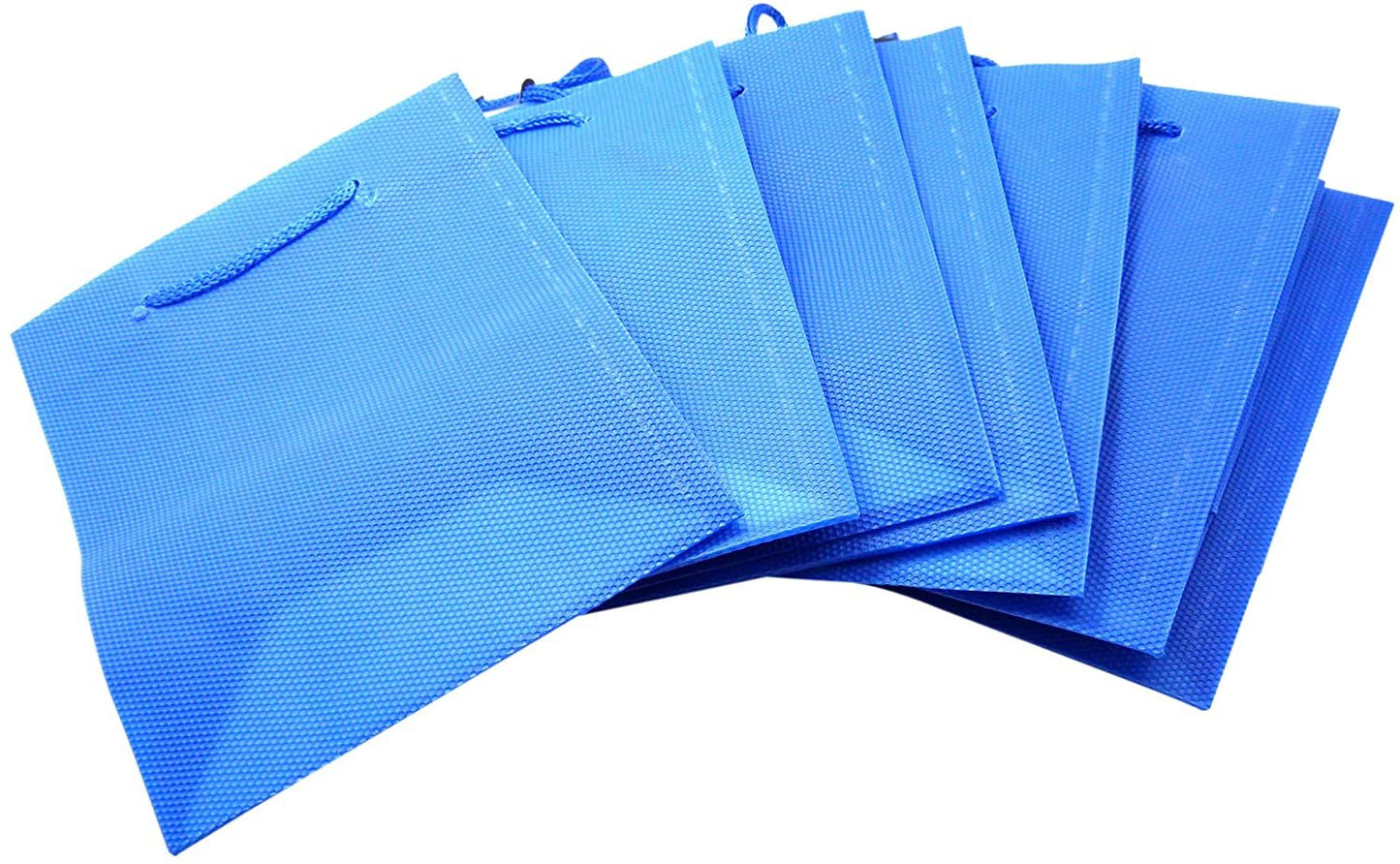 12 Qty Egyptian Blue Gift Bags/Small Tote with Handles - 5.5" x 2.5" x 4.5" - N'icePackaging