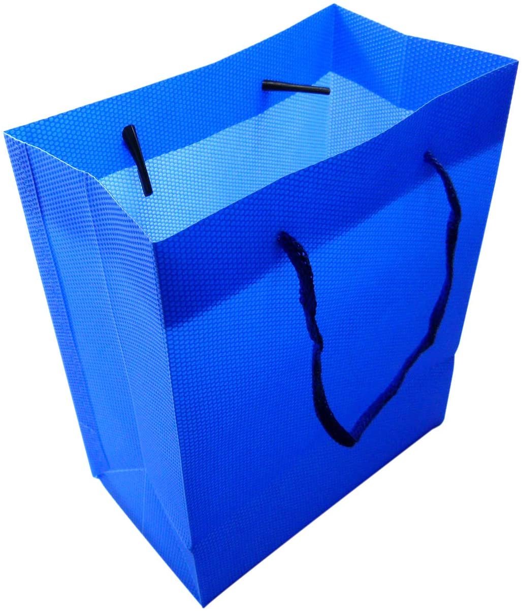 12 Qty Egyptian Blue Gift Bags/Small Tote with Handles - 5.5" x 2.5" x 4.5" - N'icePackaging