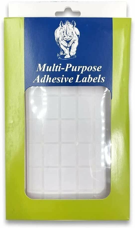 1008 All Purpose Self Adhesive Plain Rectangular White Labels - Easy Use -...