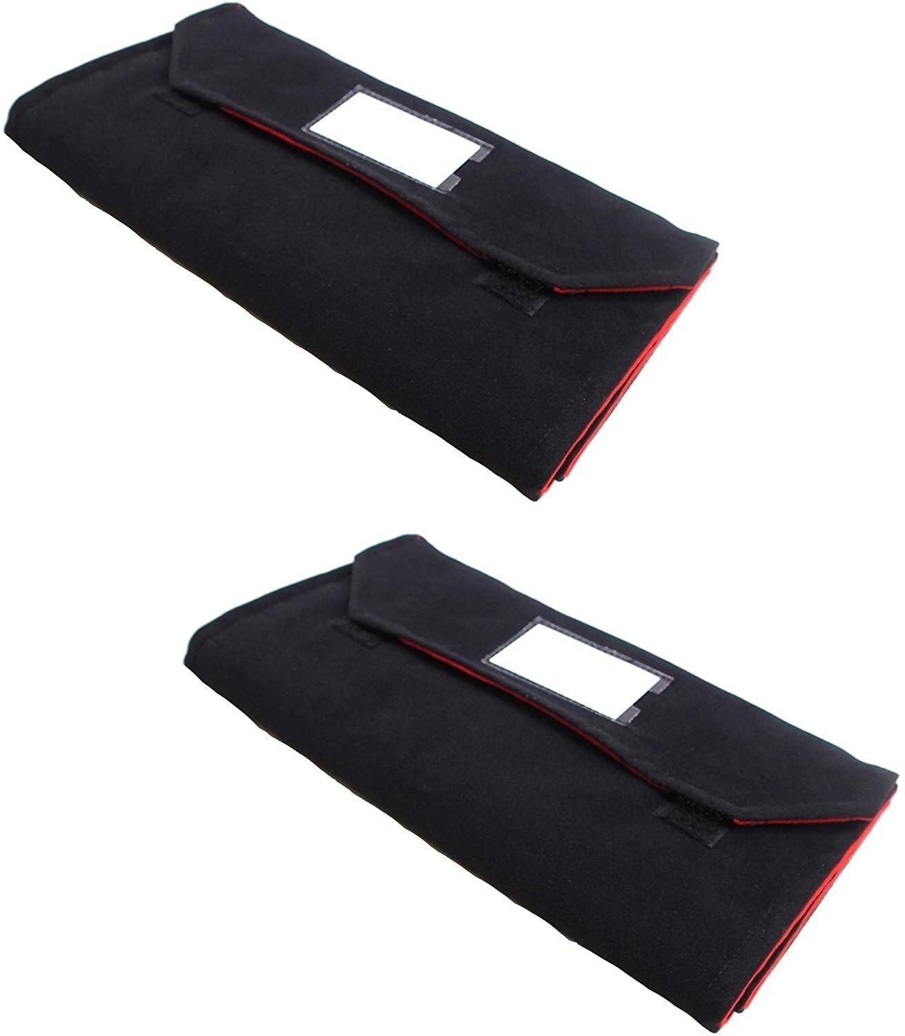 Deluxe Midnight Black Velvet 16 Snap Chain Jewelry Rolls w/ID Window – for Sales/Travel/Storage/Organization